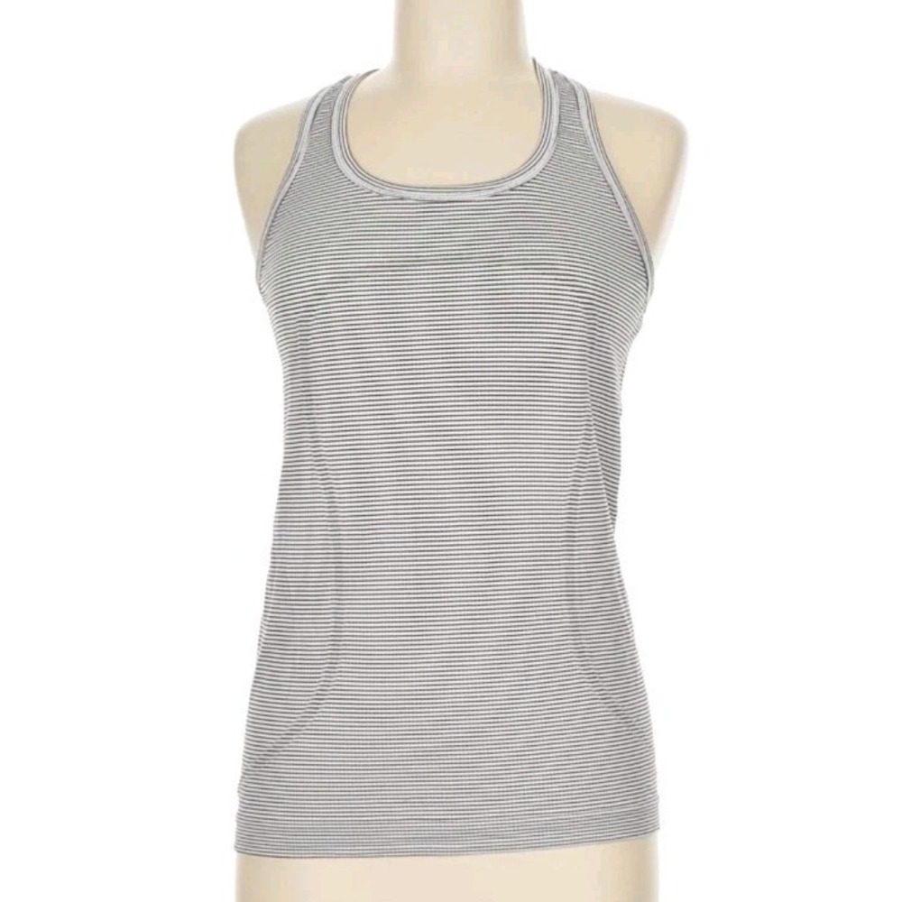 Lululemon Swiftly Tech Racerback Tank Top Running Yoga Women's 8 Black/White